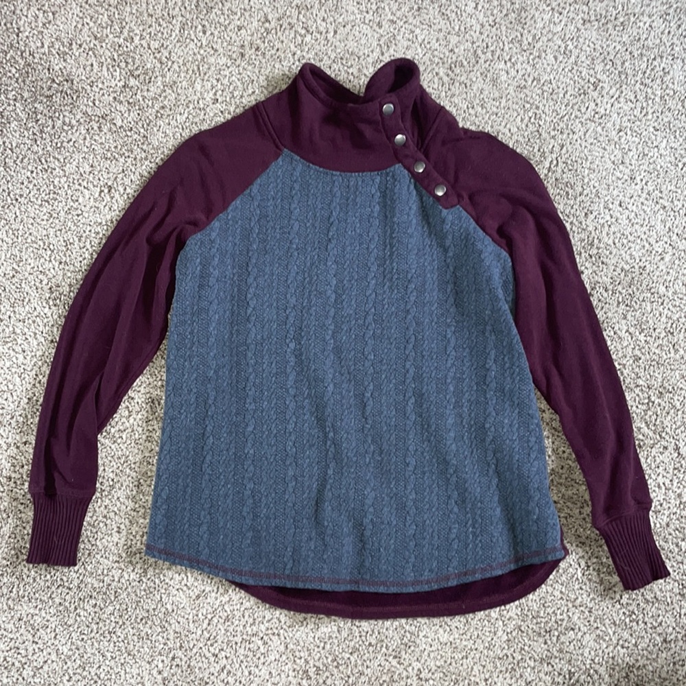 Maurice’s, Burgundy and dark Gray Turtleneck Sweatshirt